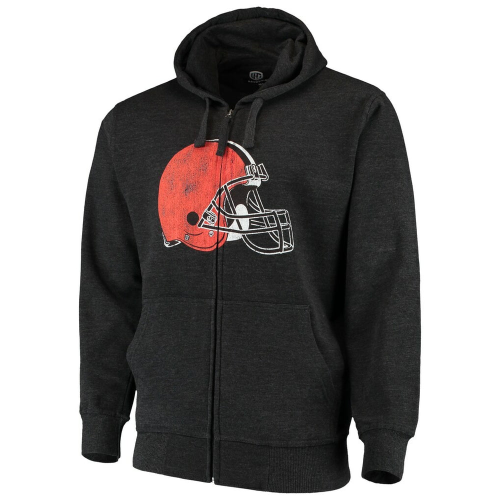Cleveland Browns G-III Sports by Carl Banks Primary Logo Full-Zip Hoodie - Charcoal for sale