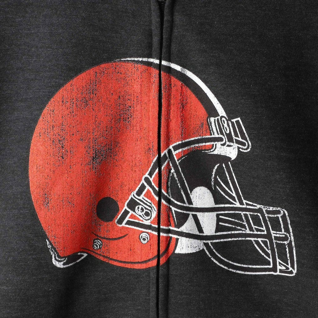 Cleveland Browns G-III Sports by Carl Banks Primary Logo Full-Zip Hoodie - Charcoal for sale
