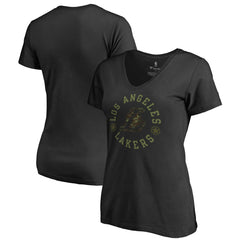 Los Angeles Lakers Women's Liberty V-Neck T-Shirt - Black outlet
