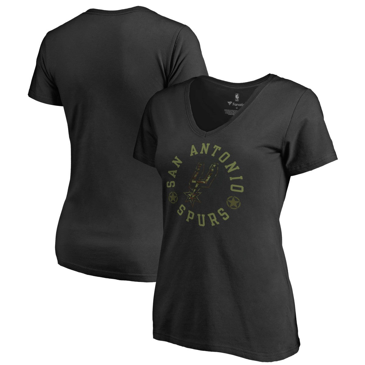 San Antonio Spurs Women's Liberty V-Neck T-Shirt - Black cheap