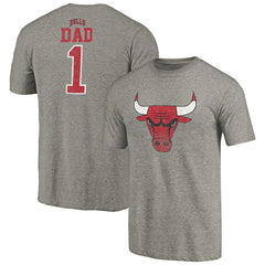 Chicago Bulls Greatest Dad Tri-Blend T-Shirt sale - Gray discount
