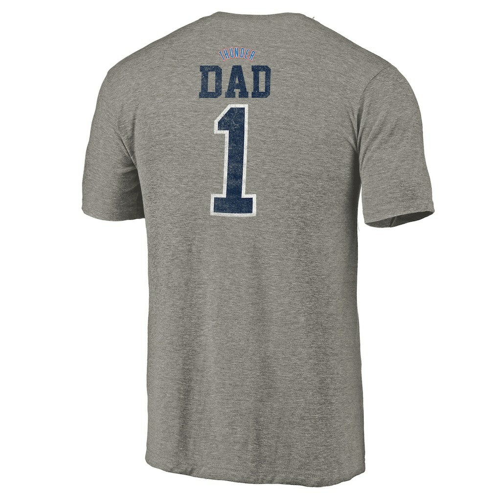 Oklahoma City Thunder Greatest Dad Tri-Blend T-Shirt - Gray on sale