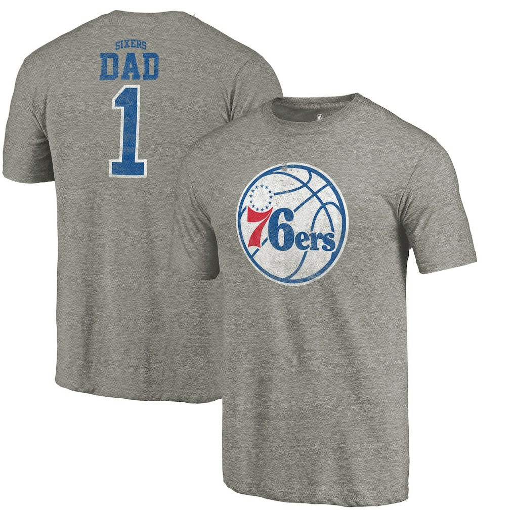 Philadelphia 76ers Greatest Dad Tri-Blend T-Shirt - Gray outlet