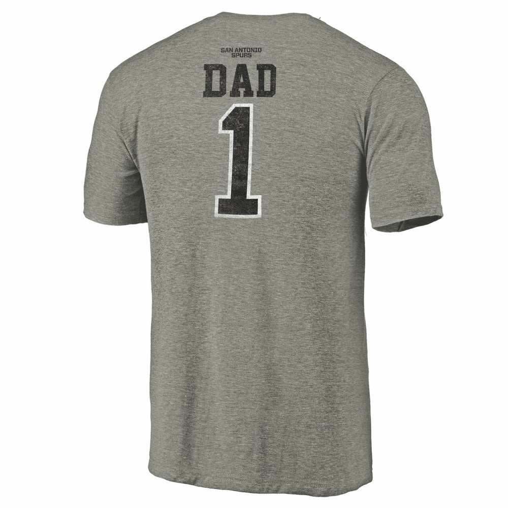 San Antonio Spurs Greatest Dad Tri-Blend T-Shirt - Gray on sale