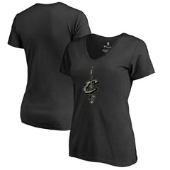 Cleveland Cavaliers Women's Cloak Camo V-Neck T-Shirt sale - Black on sale