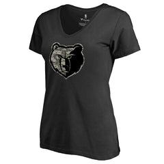 Memphis Grizzlies Women's Cloak Camo V-Neck T-Shirt - Black cheap