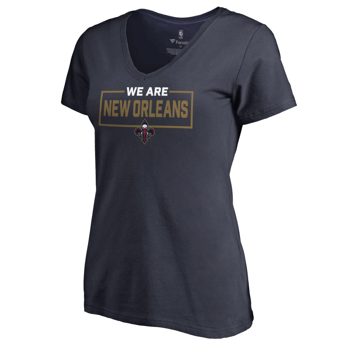New Orleans Pelicans Women's We Are Iconic Collection V-Neck T-Shirt - Navy for sale