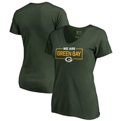 Green Bay Packers Women's We Are Icon V-Neck T-Shirt - Green sale