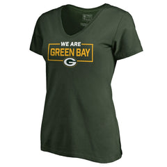 Green Bay Packers Women's We Are Icon V-Neck T-Shirt - Green sale