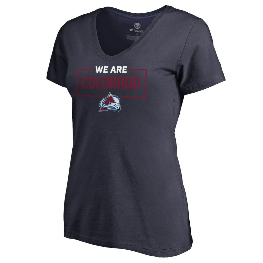 Colorado Avalanche Women's Iconic Collection V-Neck T-Shirt Navy
