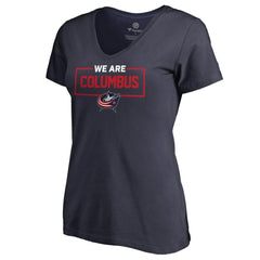 Columbus Blue Jackets Women's Iconic Collection V-Neck T-Shirt Navy