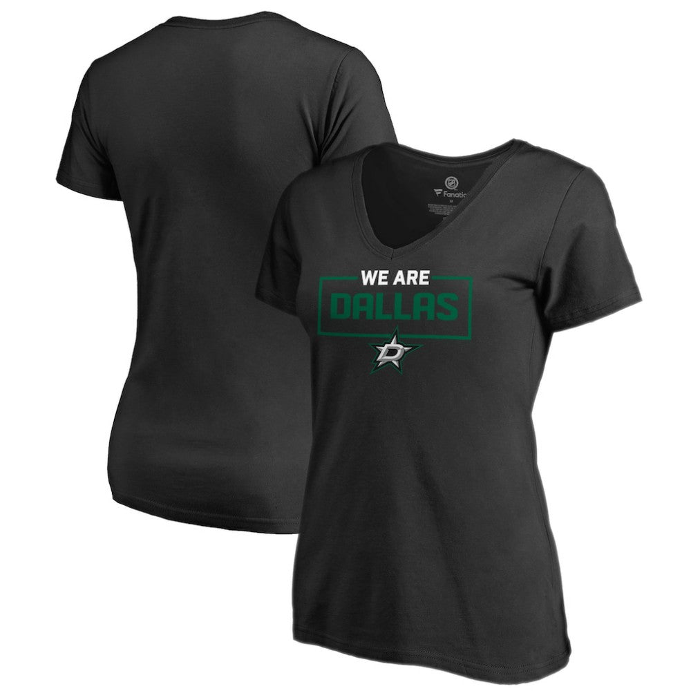 Dallas Stars Women's Iconic Collection V-Neck T-Shirt Black