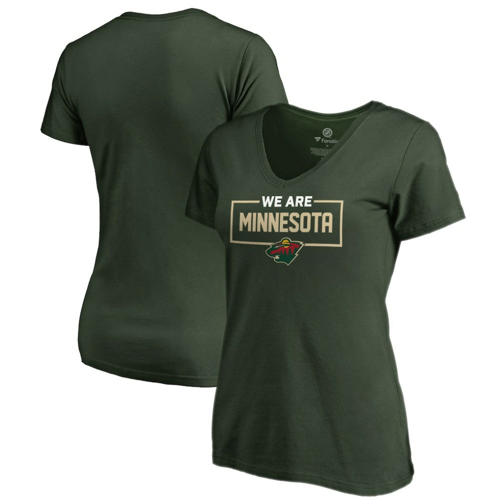 Minnesota Wild Women's Iconic Collection V-Neck T-Shirt Green