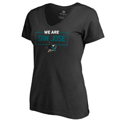 San Jose Sharks Women's Iconic Collection V-Neck T-Shirt Black