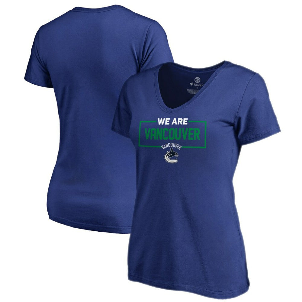 Vancouver Canucks Women's Iconic Collection V-Neck T-Shirt Blue