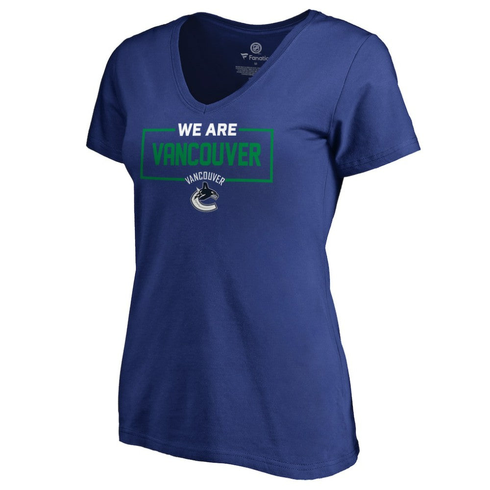 Vancouver Canucks Women's Iconic Collection V-Neck T-Shirt Blue