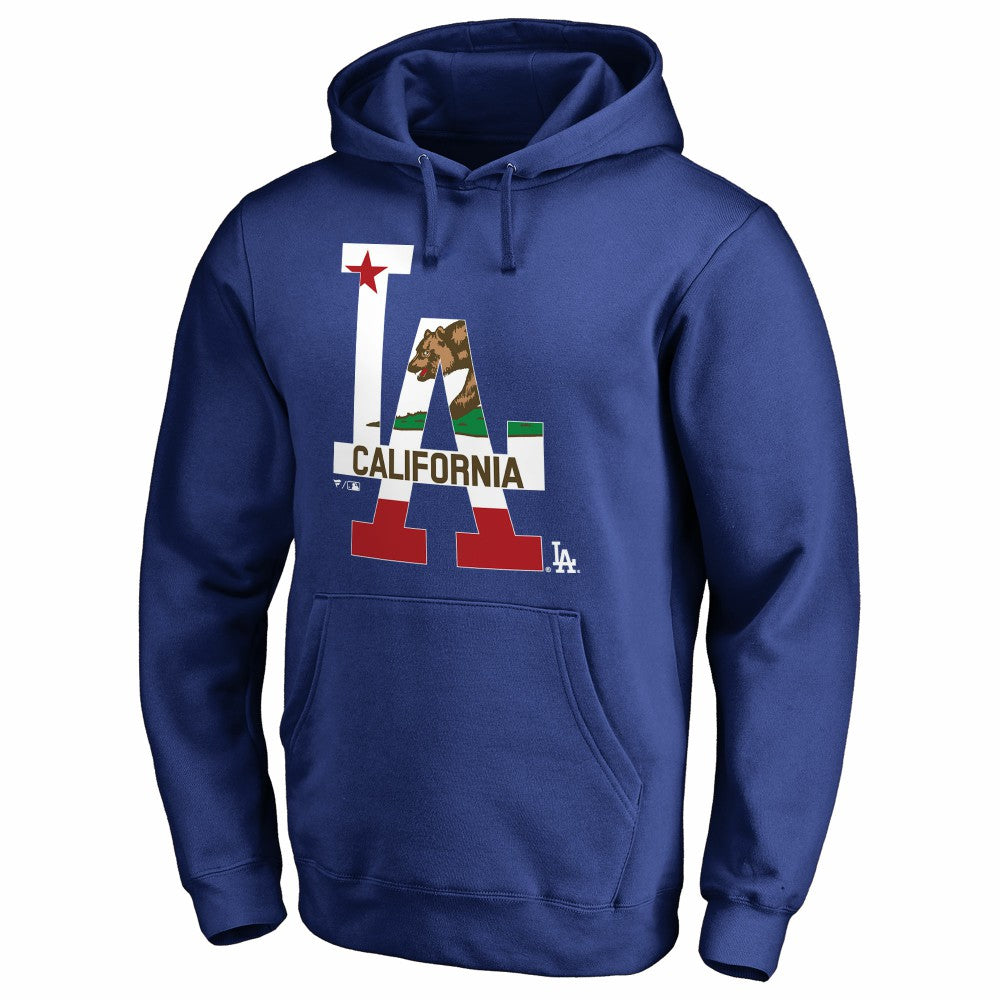 Los Angeles Dodgers Hometown Collection Cali Flag Pullover Hoodie - Royal