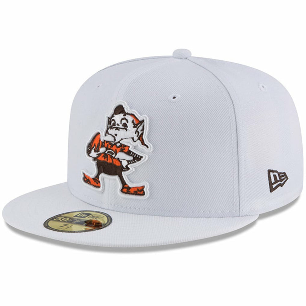 Cleveland Browns New Era Throwback Logo Omaha 59FIFTY Fitted Hat - White outlet