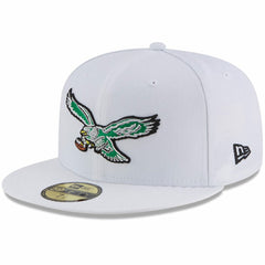 Philadelphia Eagles New Era Throwback Logo Omaha 59FIFTY Fitted Hat - White on sale