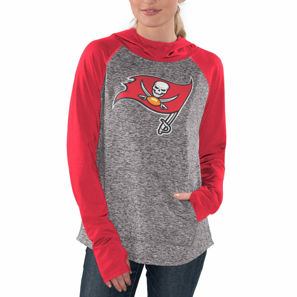 Tampa Bay Buccaneers G-III 4Her by Carl Banks Women's Championship Ring Pullover Hoodie - Heathered Gray/Red outlet