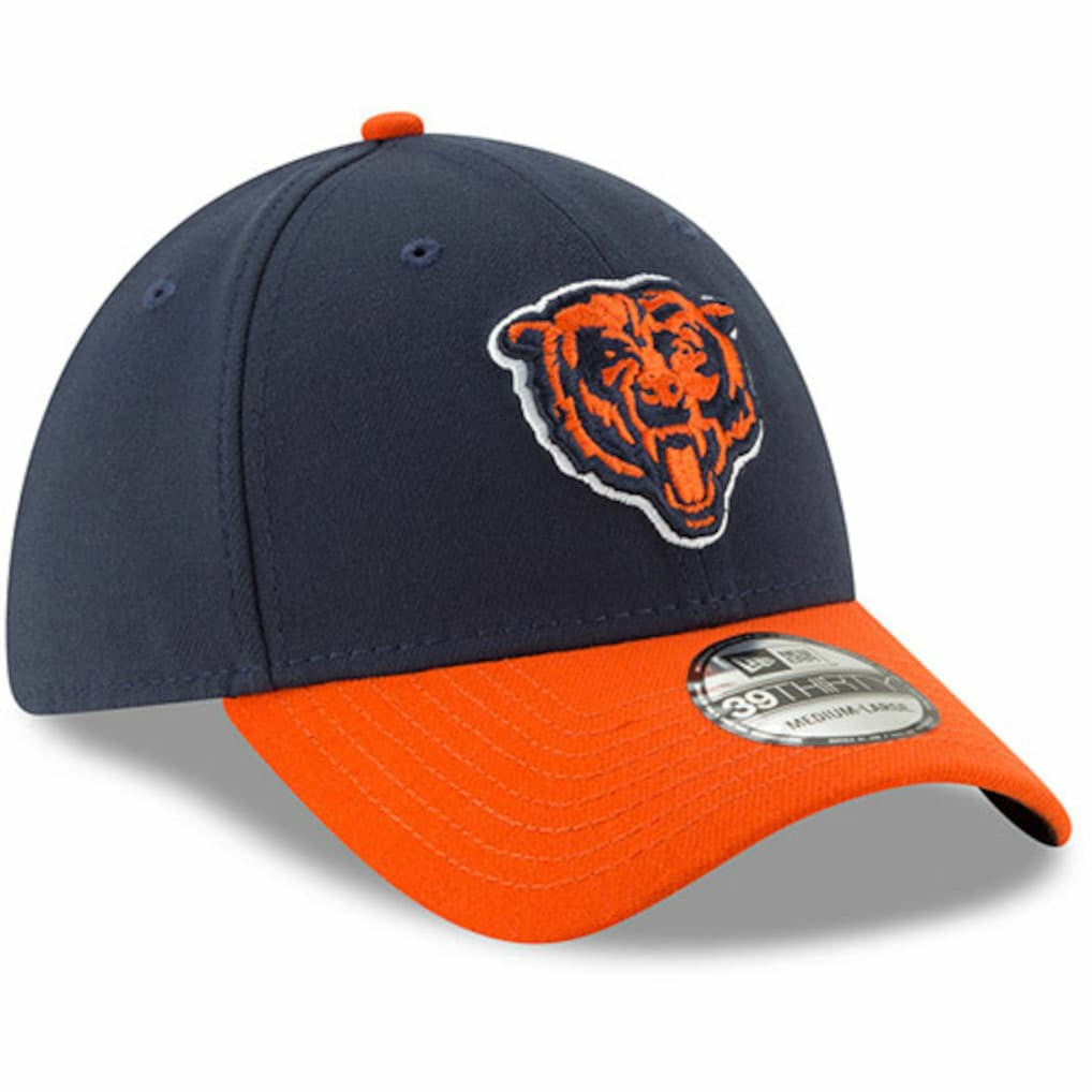 Chicago Bears New Era Team Classic Two-Tone 39THIRTY Flex Hat - Navy/Orange cheap