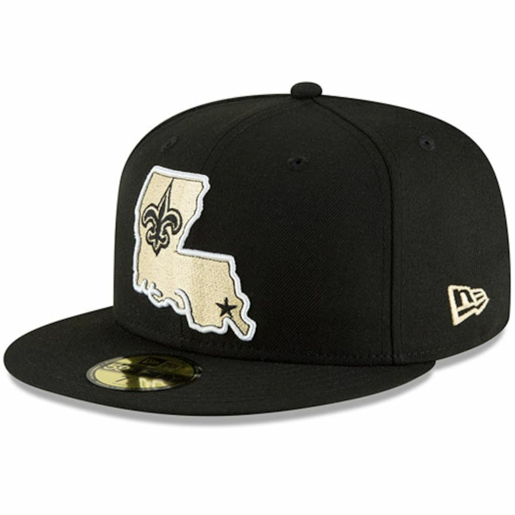 New Orleans Saints New Era Omaha 59FIFTY Fitted Hat - Black cheap