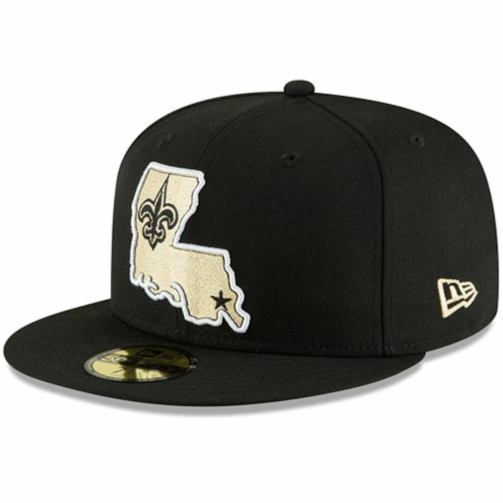 New Orleans Saints New Era Omaha 59FIFTY Fitted Hat - Black cheap