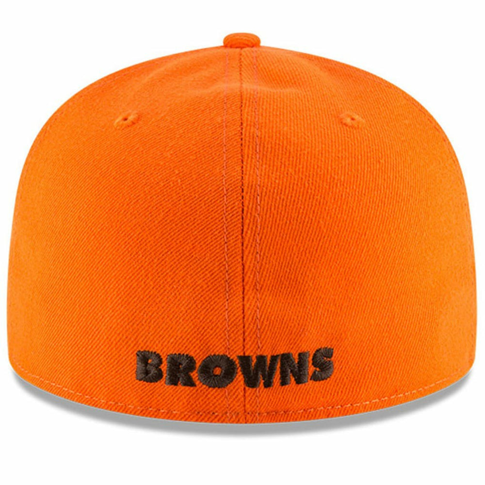 Cleveland Browns New Era Omaha Brownie The Elf Throwback 59FIFTY Fitted Hat - Orange on sale