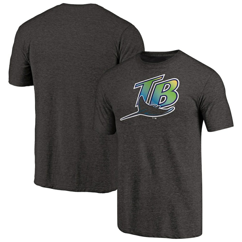 Tampa Bay Rays Cooperstown Collection Forbes Tri-Blend T-Shirt - Heathered Black