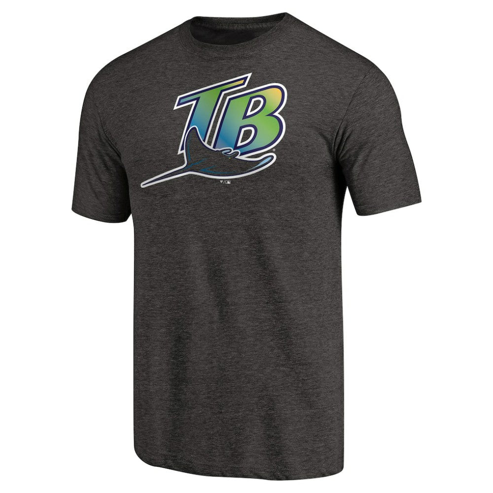 Tampa Bay Rays Cooperstown Collection Forbes Tri-Blend T-Shirt - Heathered Black