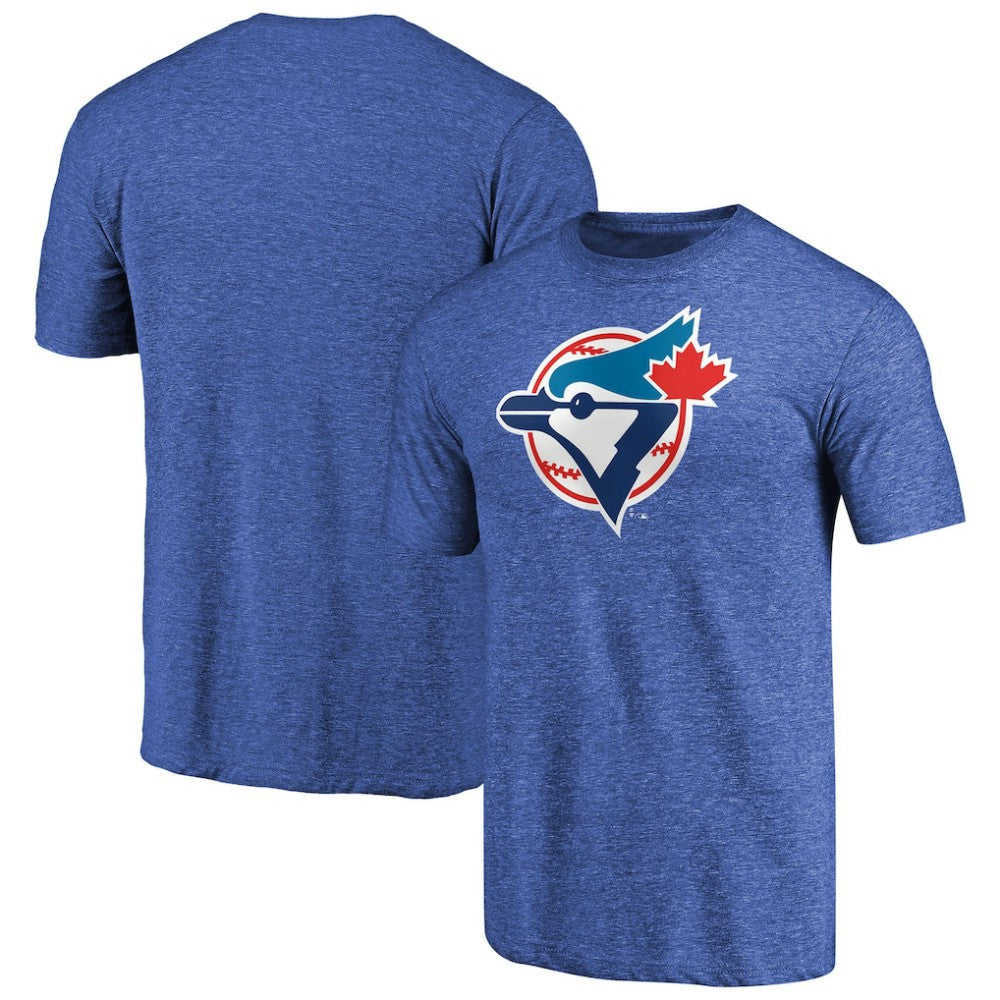 Toronto Blue Jays Cooperstown Collection Forbes Tri-Blend T-Shirt - Heathered Royal