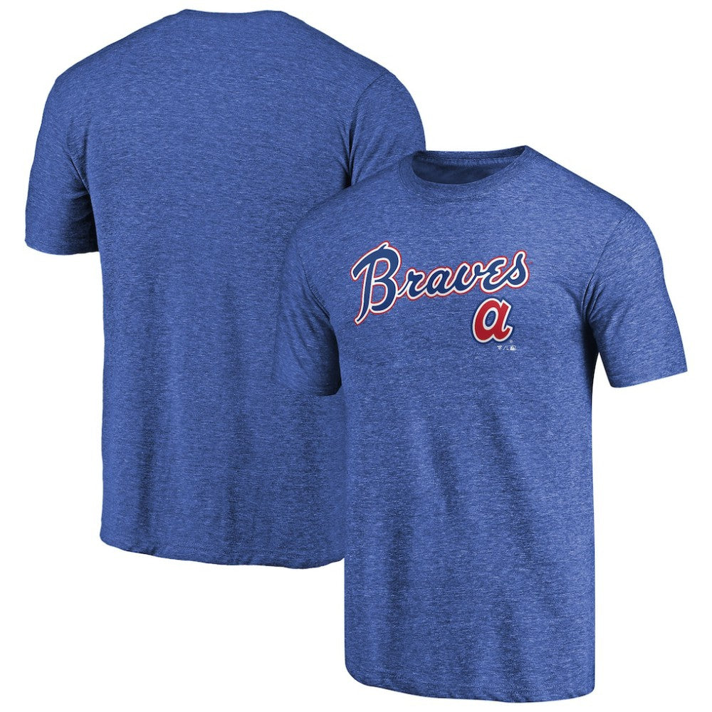 Atlanta Braves Vintage Cooperstown Collection Wahconah Tri-Blend T-Shirt - Blue