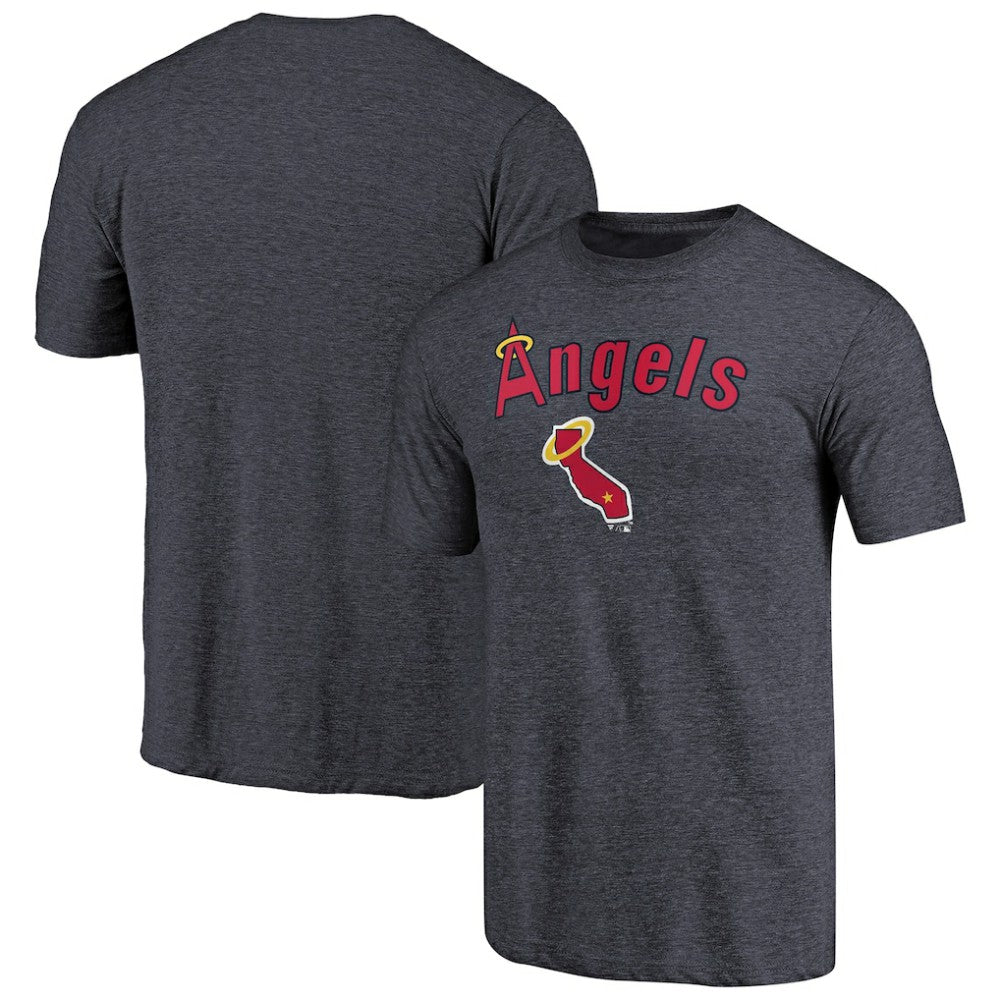 California Angels Vintage Cooperstown Collection Wahconah Tri-Blend T-Shirt - Navy