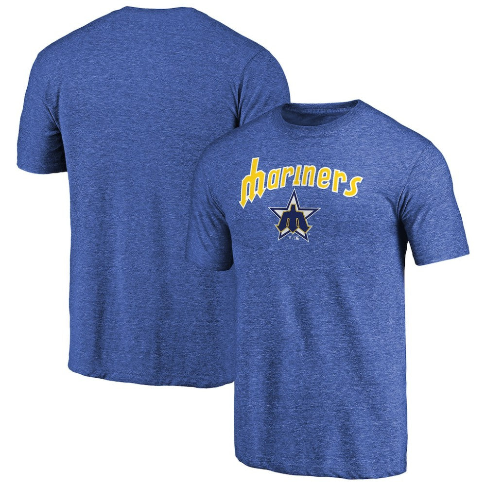 Seattle Mariners Vintage Cooperstown Collection Wahconah Tri-Blend T-Shirt - Blue