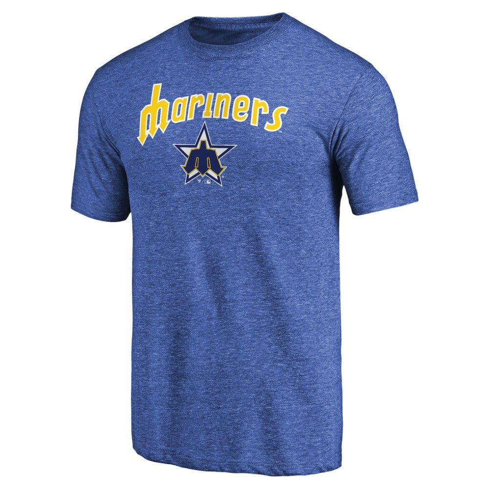 Seattle Mariners Vintage Cooperstown Collection Wahconah Tri-Blend T-Shirt - Blue