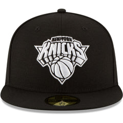 New York Knicks Black & White Logo 59FIFTY Fitted Hat - Black | New Era sale