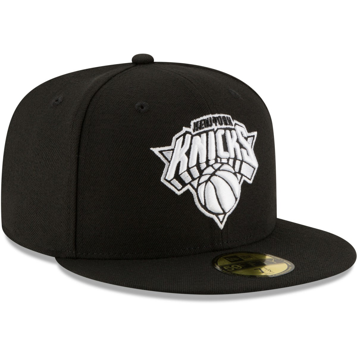 New York Knicks Black & White Logo 59FIFTY Fitted Hat - Black | New Era sale
