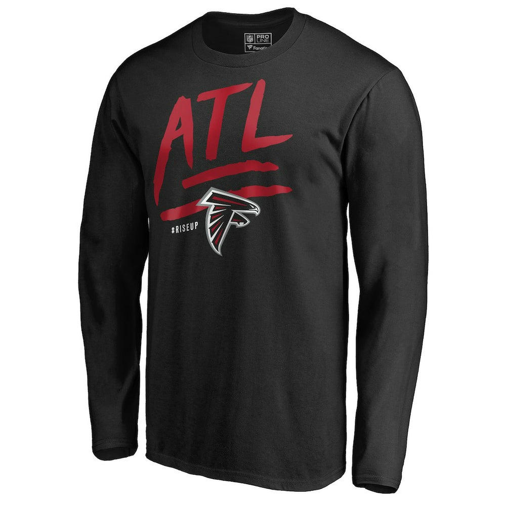 Atlanta Falcons Rise Up Long Sleeve T-Shirt - Black cheap