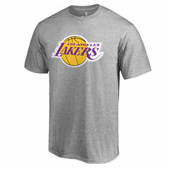 LeBron James Los Angeles Lakers Backer Name & Number T-Shirt - Heather Gray cheap