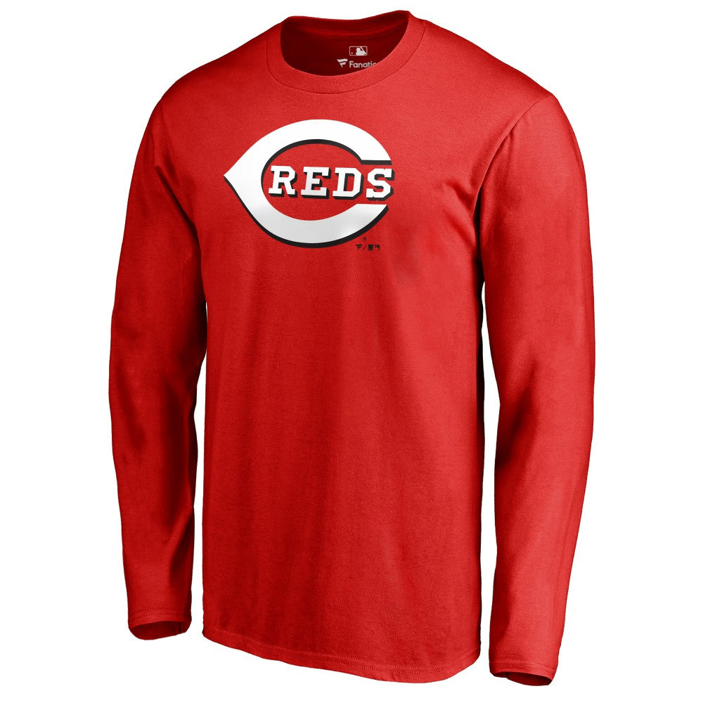 Cincinnati Reds Team Wordmark Long Sleeve T-Shirt - Red