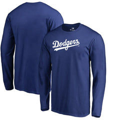Los Angeles Dodgers Team Wordmark Long Sleeve T-Shirt - Royal
