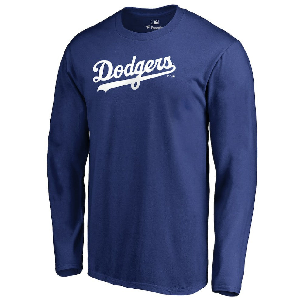 Los Angeles Dodgers Team Wordmark Long Sleeve T-Shirt - Royal