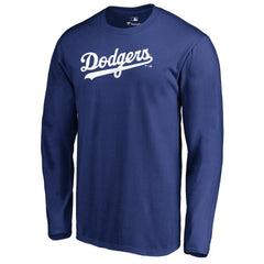 Los Angeles Dodgers Team Wordmark Long Sleeve T-Shirt - Royal
