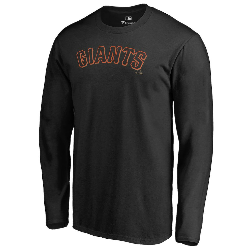 San Francisco Giants Team Wordmark Long Sleeve T-Shirt - Black