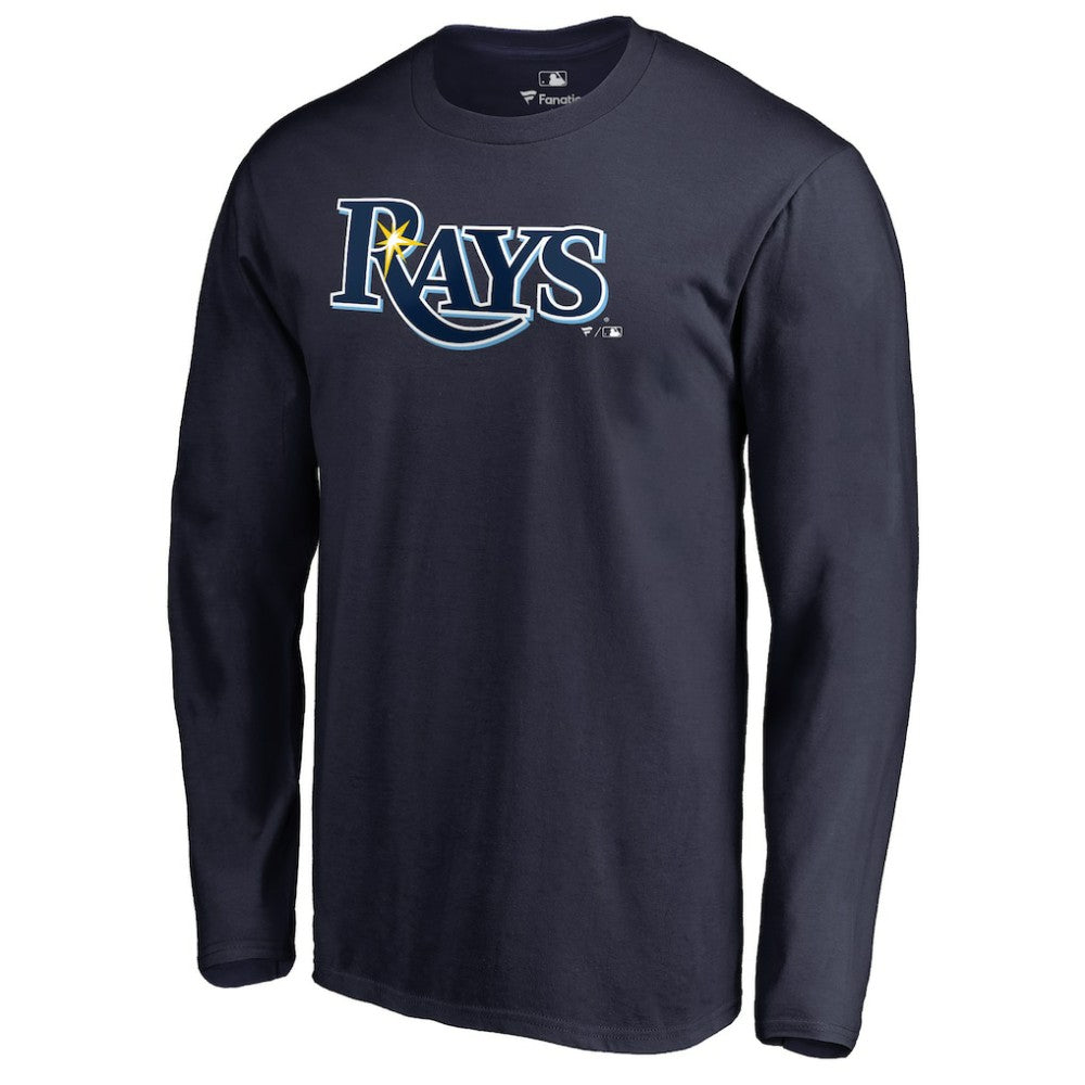 Tampa Bay Rays Team Wordmark Long Sleeve T-Shirt - Navy