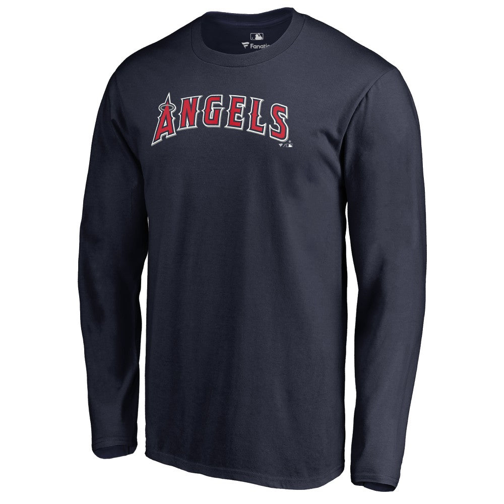 Los Angeles Angels Team Wordmark Long Sleeve T-Shirt - Navy