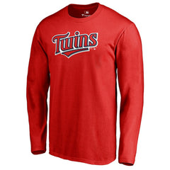 Minnesota Twins Team Wordmark Long Sleeve T-Shirt - Red
