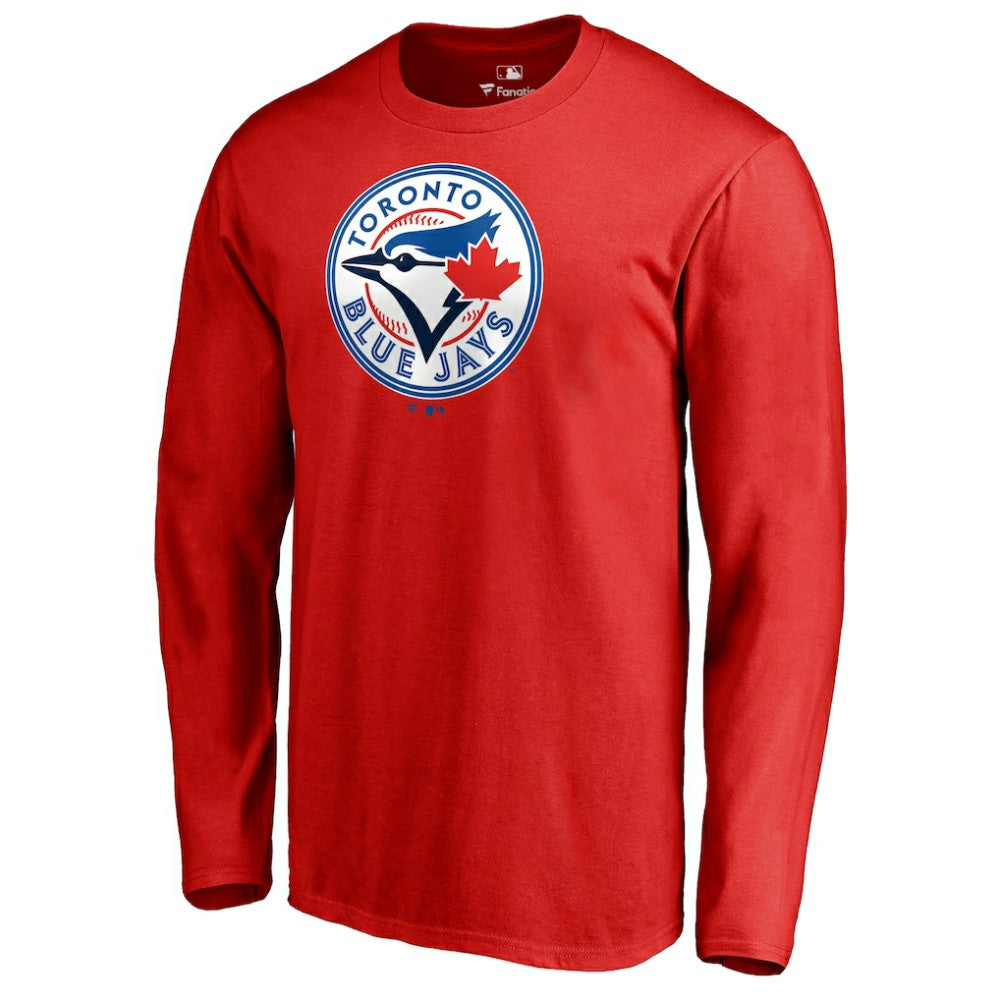 Toronto Blue Jays Team Wordmark Long Sleeve T-Shirt - Red