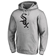 Chicago White Sox Official Wordmark Fitted Pullover Hoodie - Heather Gray