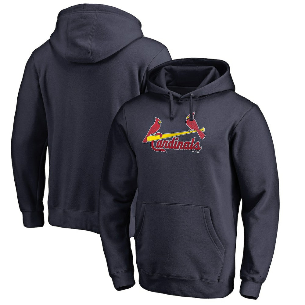 St. Louis Cardinals Official Wordmark Fitted Pullover Hoodie - Navy